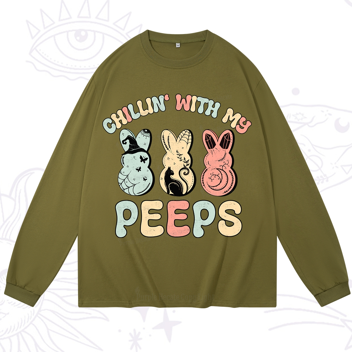 Purplehecate Chillin With My Peeps Long Sleeve T-Shirt