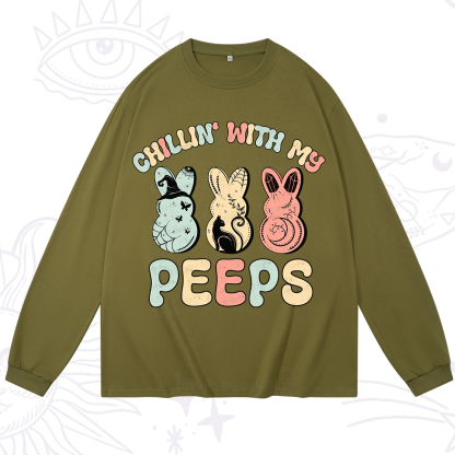 Purplehecate Chillin With My Peeps Long Sleeve T-Shirt