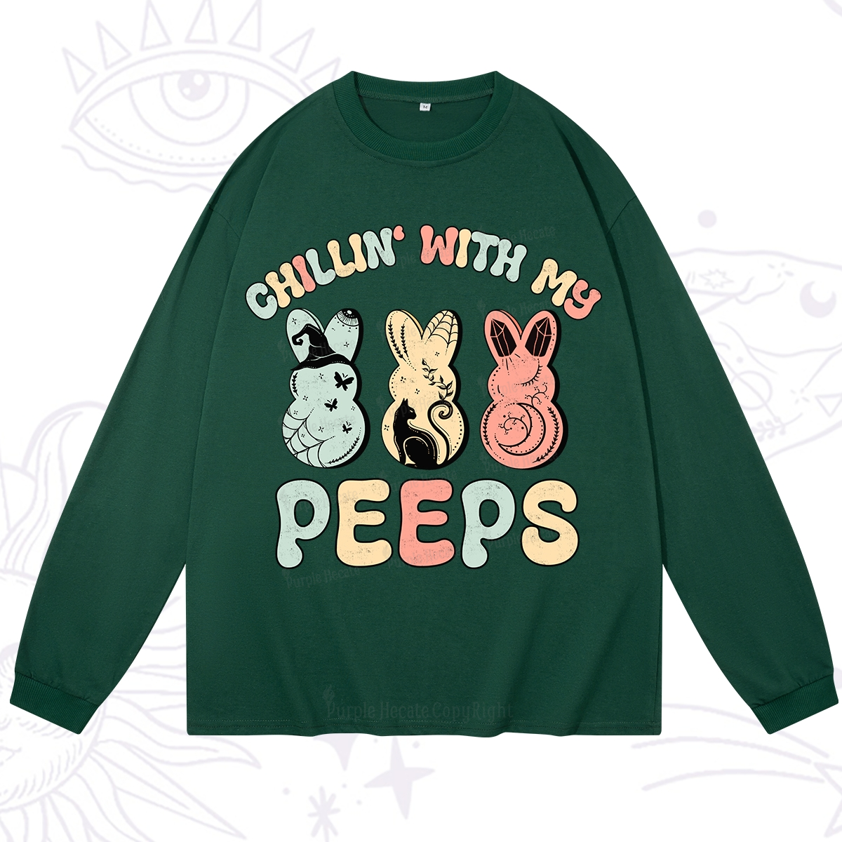 Purplehecate Chillin With My Peeps Long Sleeve T-Shirt