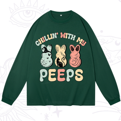 Purplehecate Chillin With My Peeps Long Sleeve T-Shirt