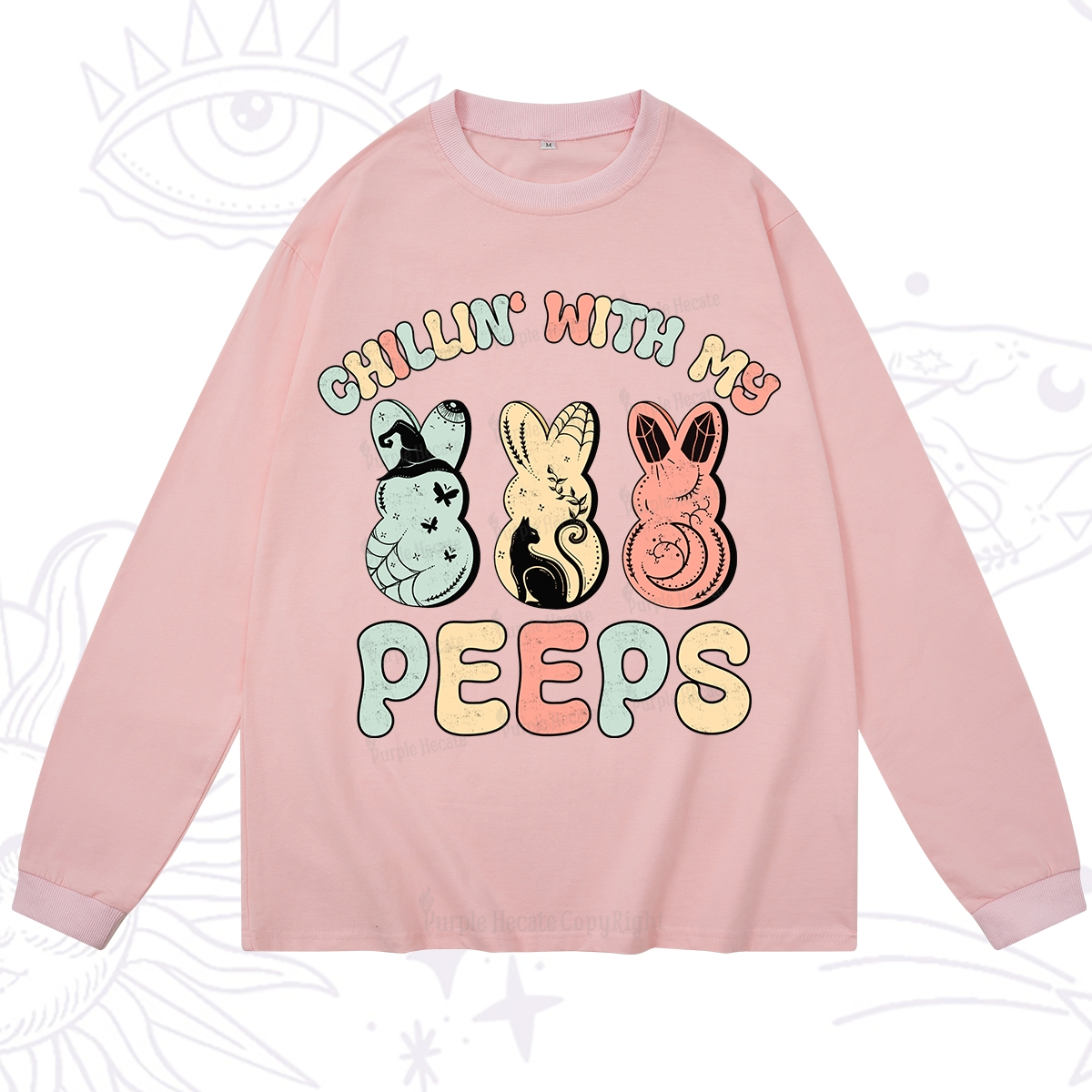 Purplehecate Chillin With My Peeps Long Sleeve T-Shirt