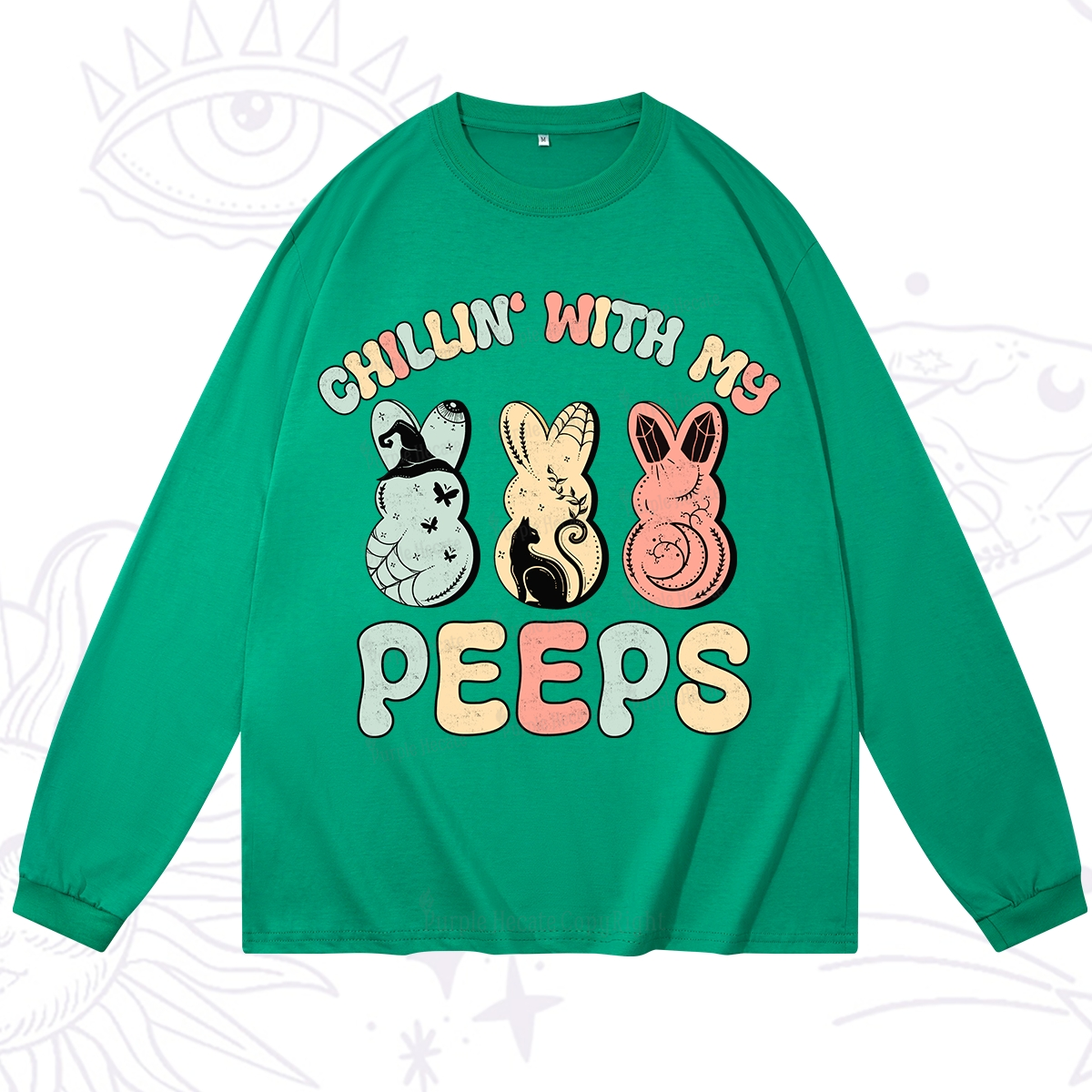 Purplehecate Chillin With My Peeps Long Sleeve T-Shirt
