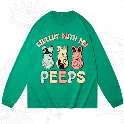 Purplehecate Chillin With My Peeps Long Sleeve T-Shirt
