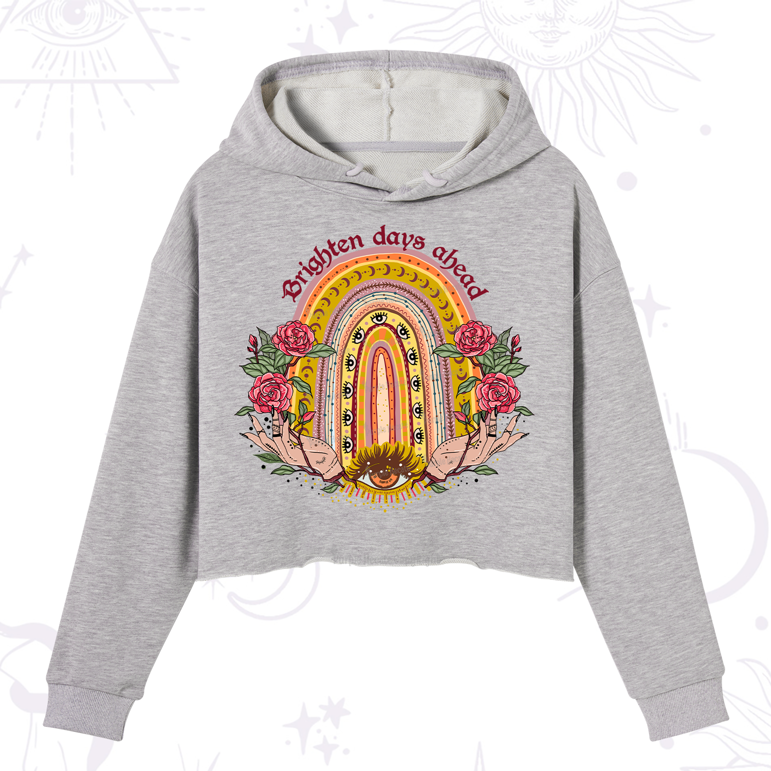 Purplehecate Brighten Days Ahead Crop Hoodie