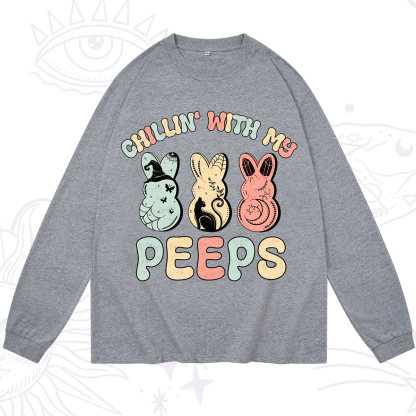 Purplehecate Chillin With My Peeps Long Sleeve T-Shirt