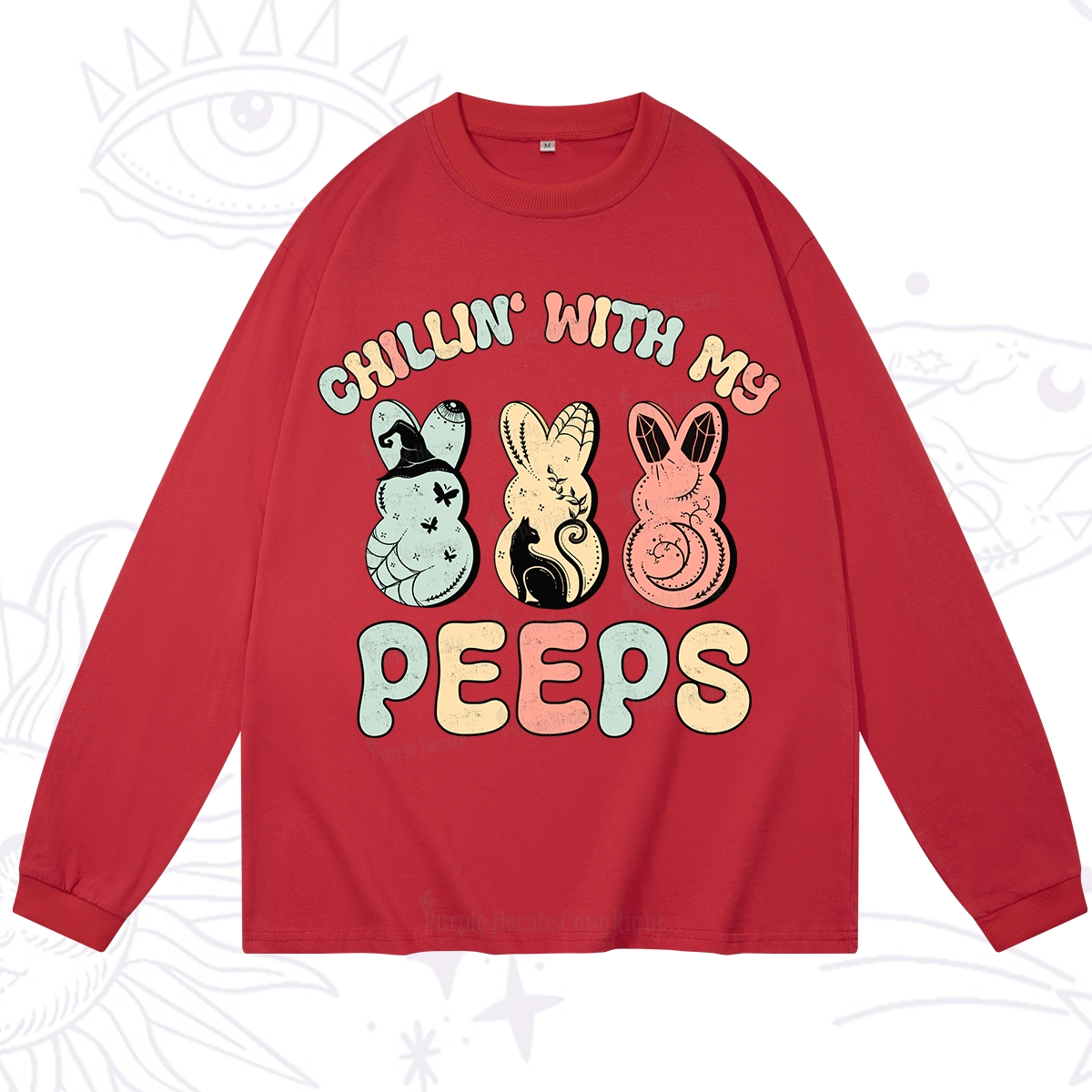 Purplehecate Chillin With My Peeps Long Sleeve T-Shirt