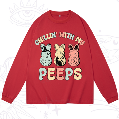 Purplehecate Chillin With My Peeps Long Sleeve T-Shirt