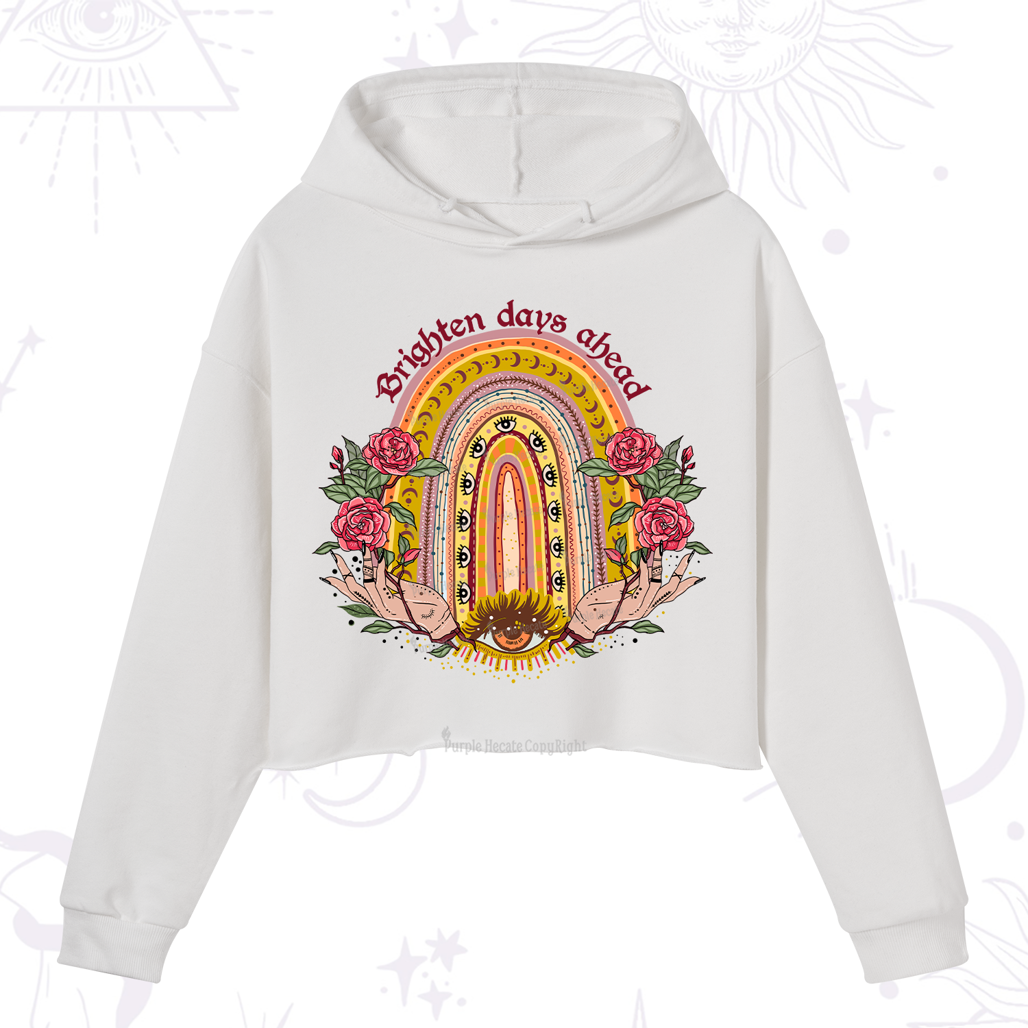 Purplehecate Brighten Days Ahead Crop Hoodie