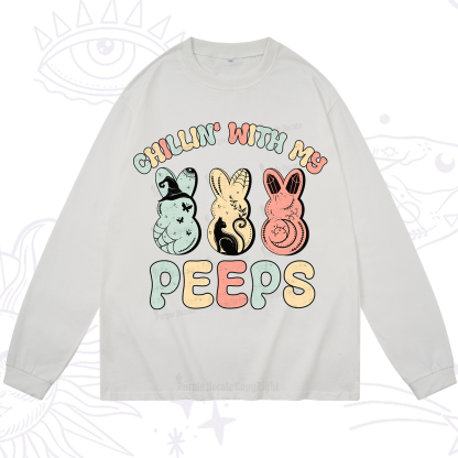 Purplehecate Chillin With My Peeps Long Sleeve T-Shirt