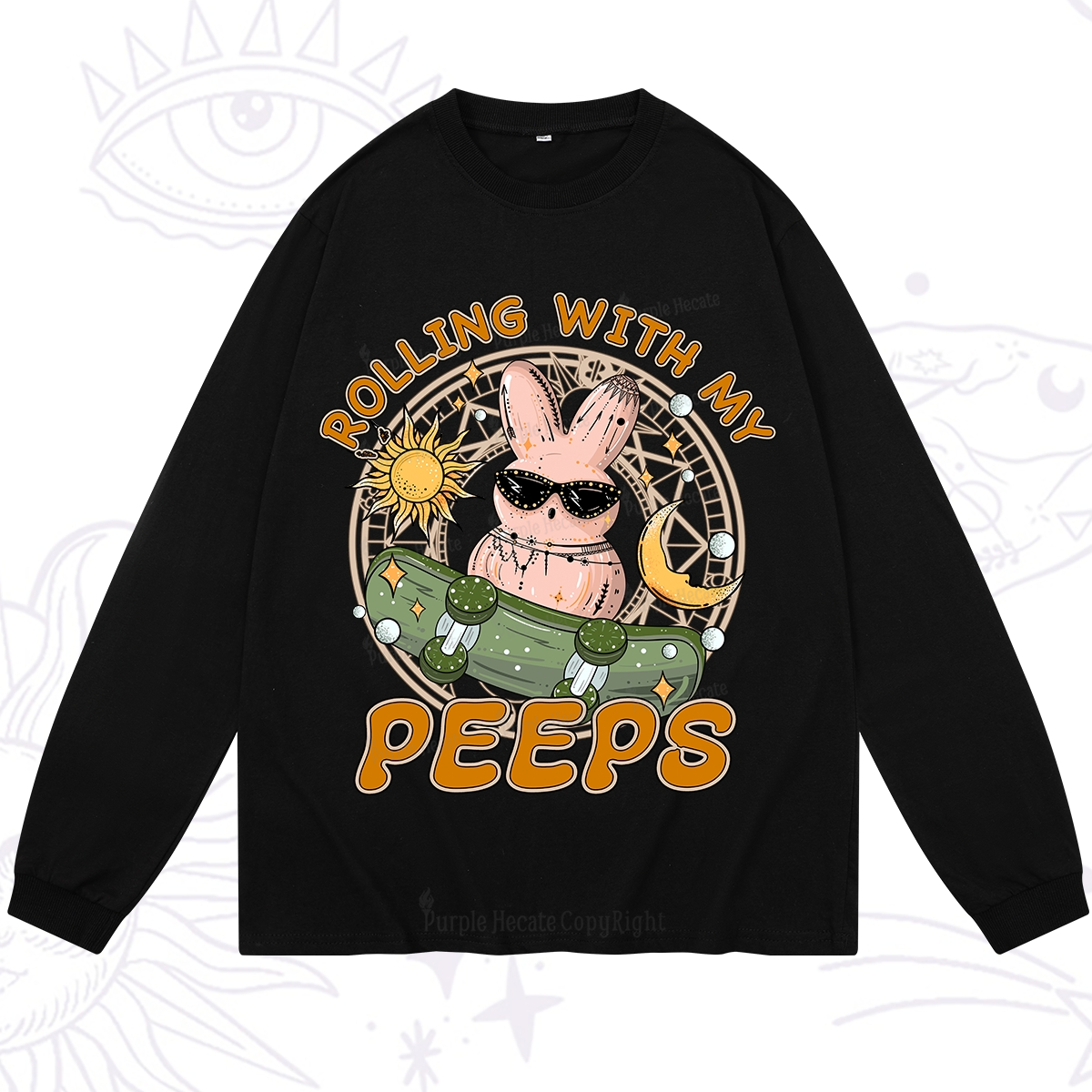 Purplehecate Rolling With My Peeps Long Sleeve T-Shirt