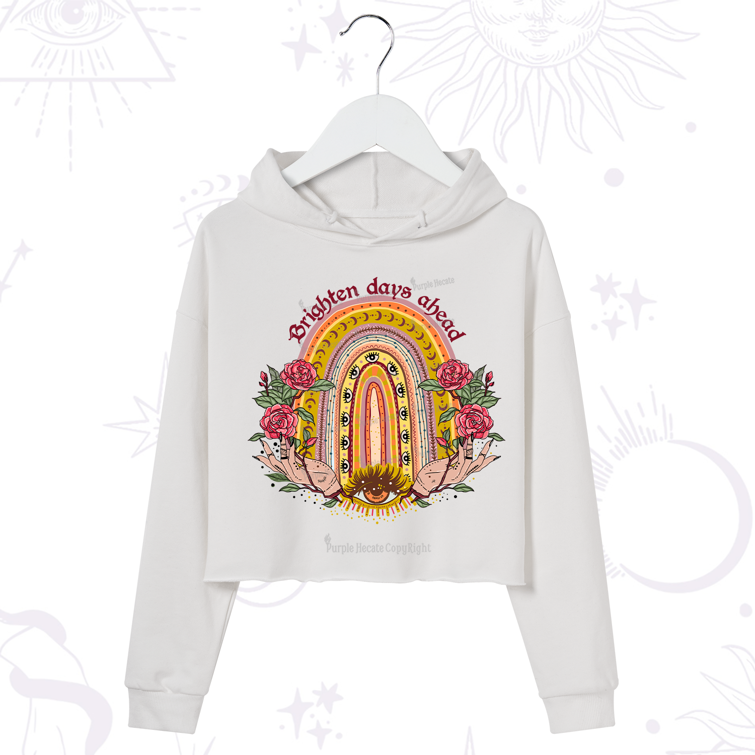 Purplehecate Brighten Days Ahead Crop Hoodie