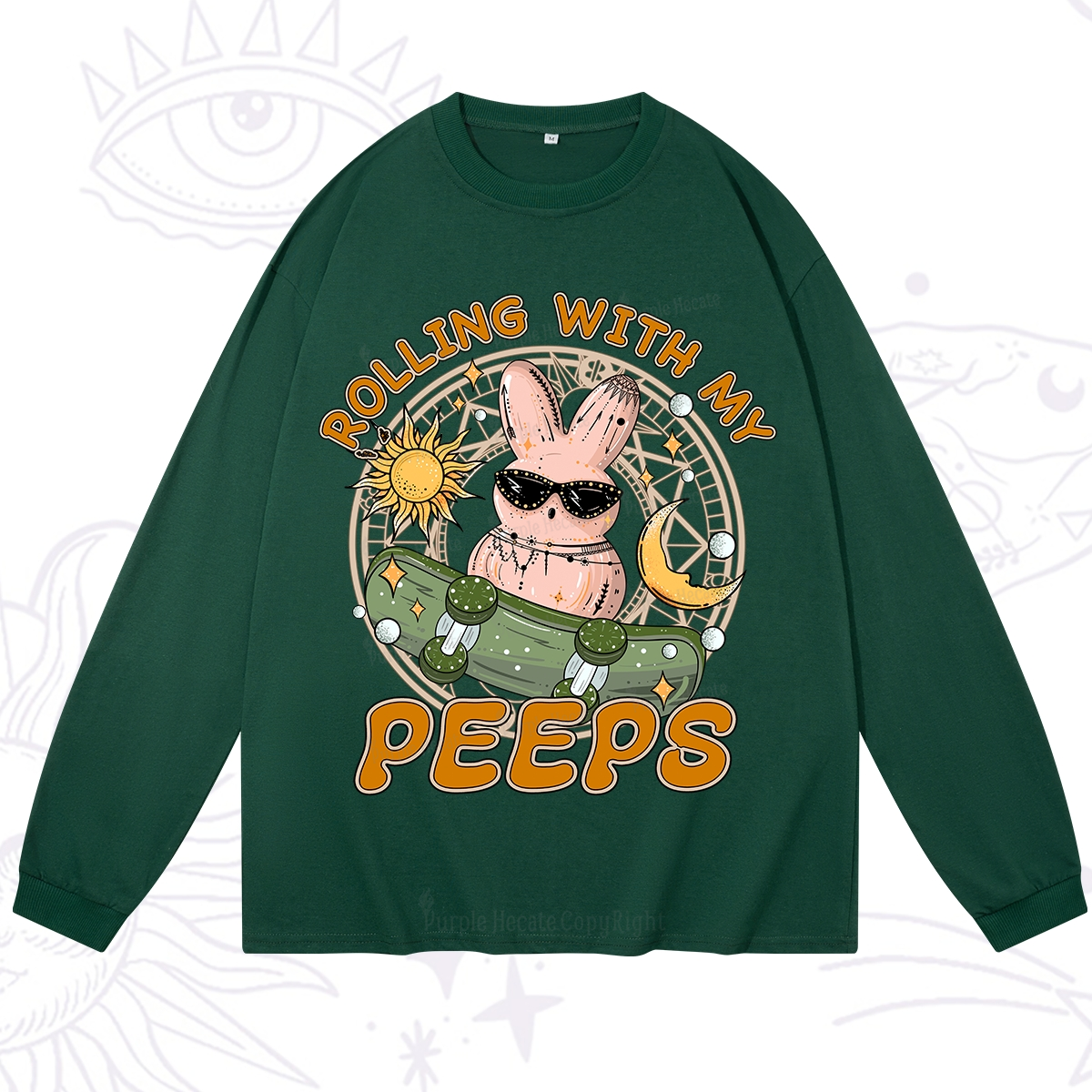 Purplehecate Rolling With My Peeps Long Sleeve T-Shirt