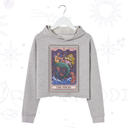 Purplehecate The Pisces Tarot Crop Hoodie