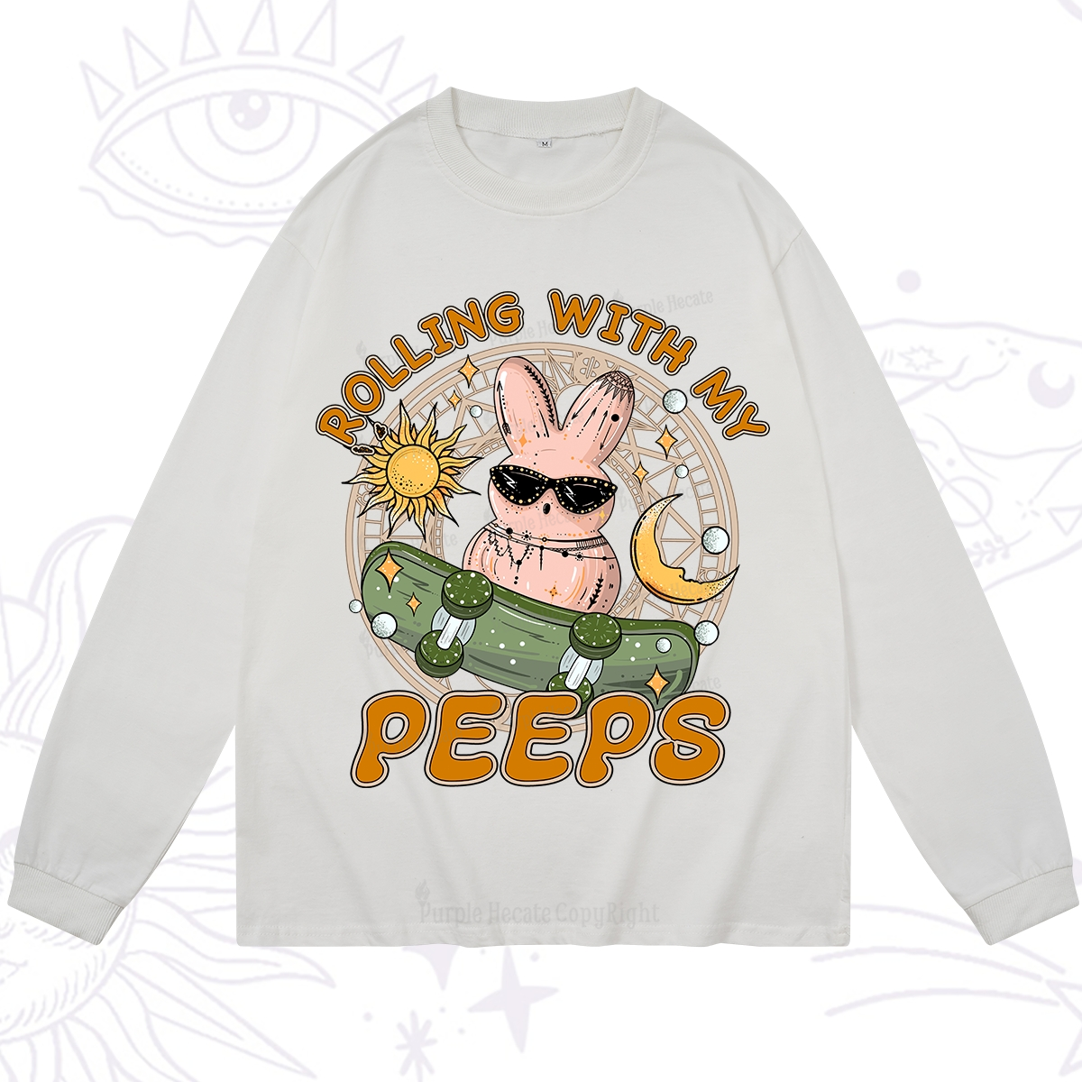 Purplehecate Rolling With My Peeps Long Sleeve T-Shirt