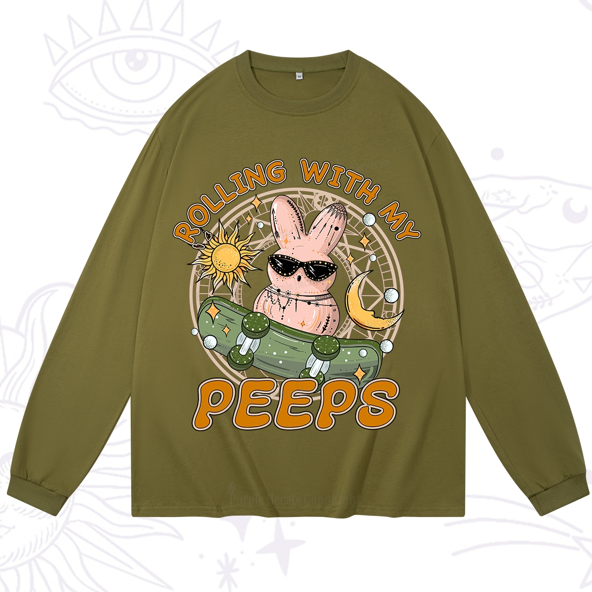 Purplehecate Rolling With My Peeps Long Sleeve T-Shirt