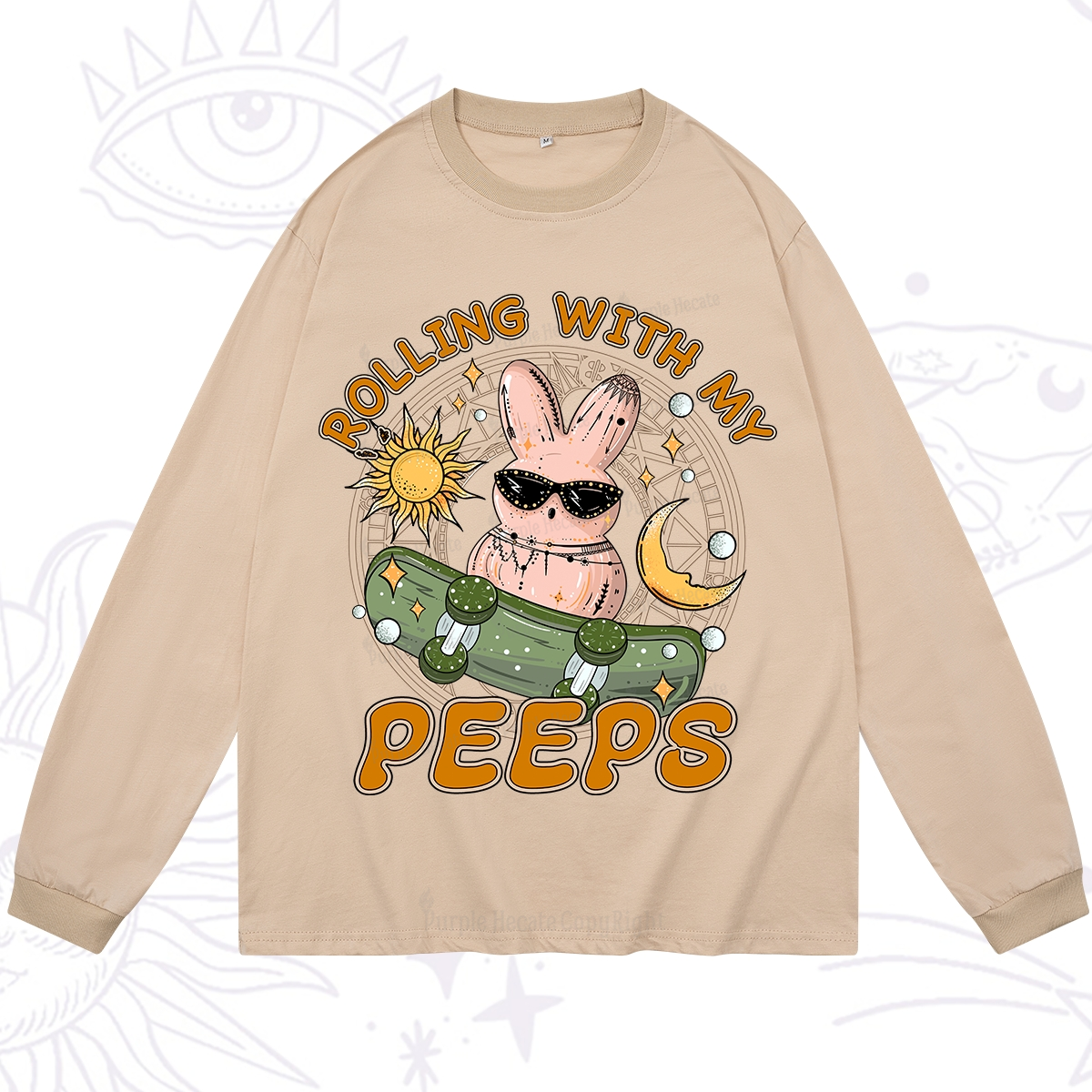 Purplehecate Rolling With My Peeps Long Sleeve T-Shirt