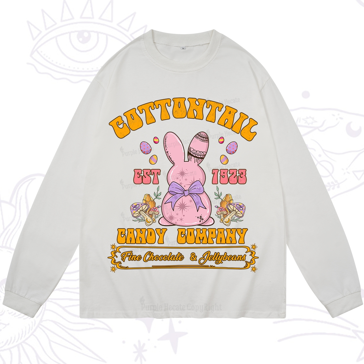 Purplehecate Cottontail Candy Company Easter Long Sleeve T-Shirt