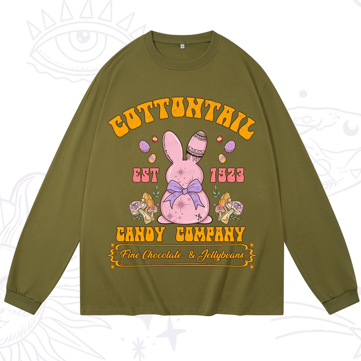 Purplehecate Cottontail Candy Company Easter Long Sleeve T-Shirt