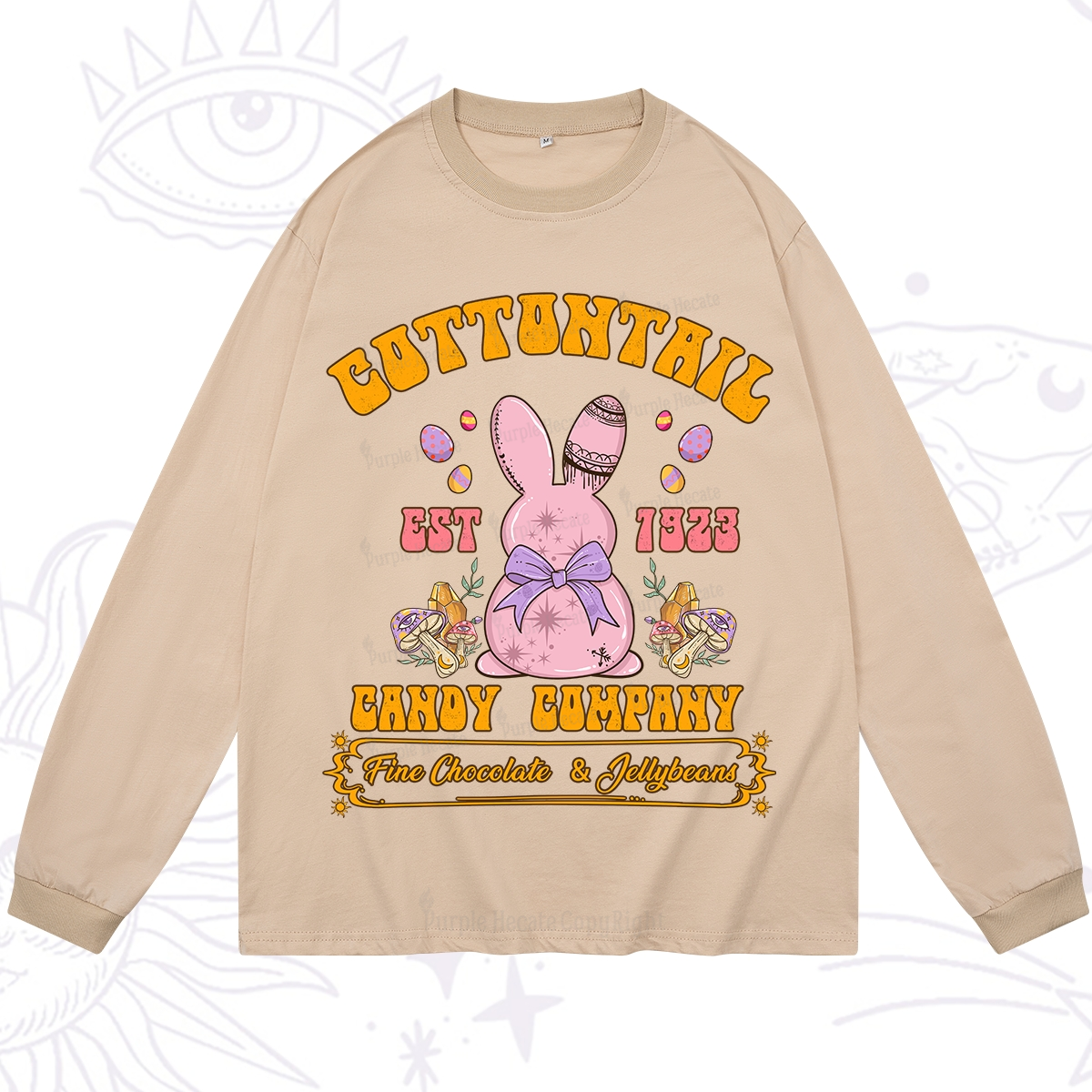 Purplehecate Cottontail Candy Company Easter Long Sleeve T-Shirt
