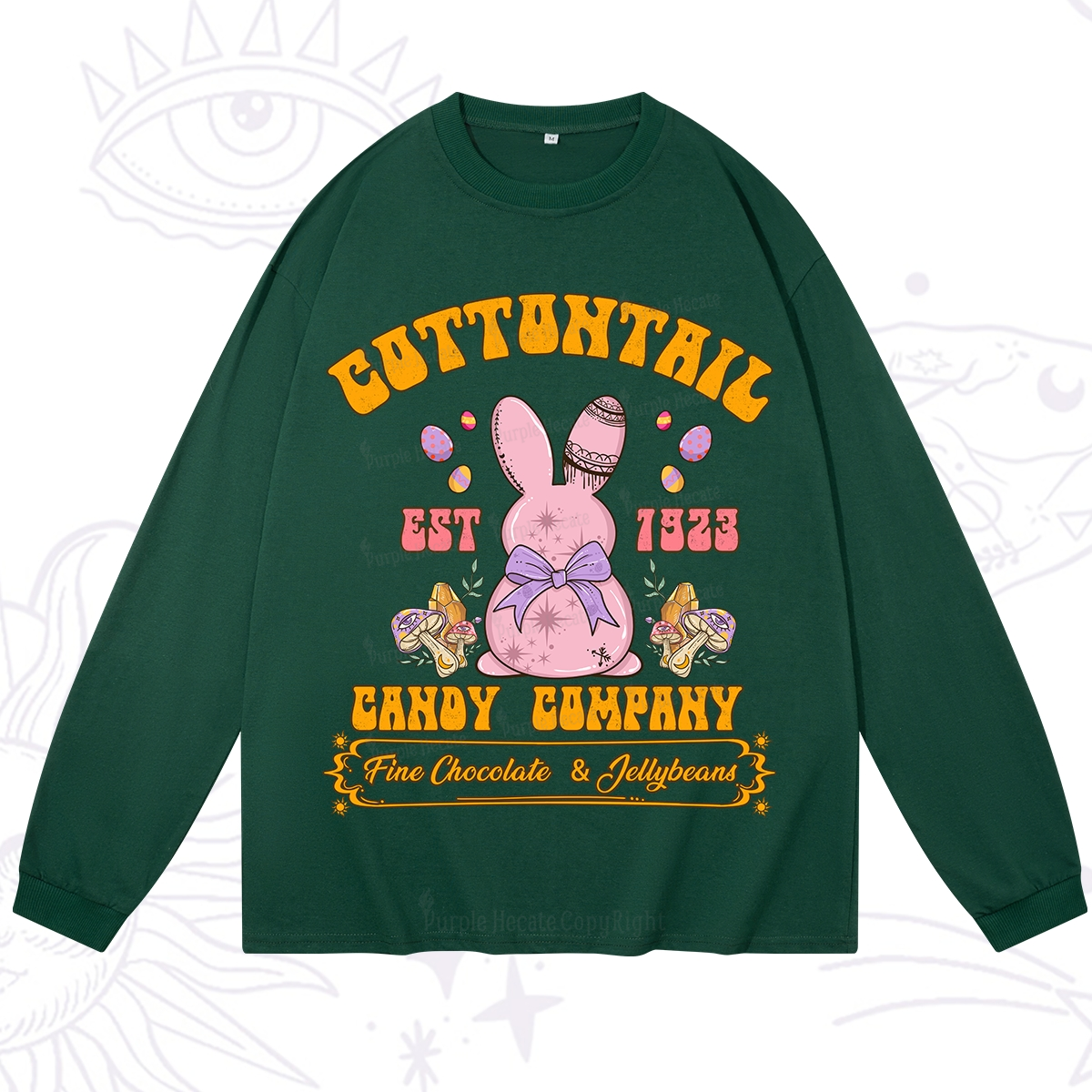 Purplehecate Cottontail Candy Company Easter Long Sleeve T-Shirt