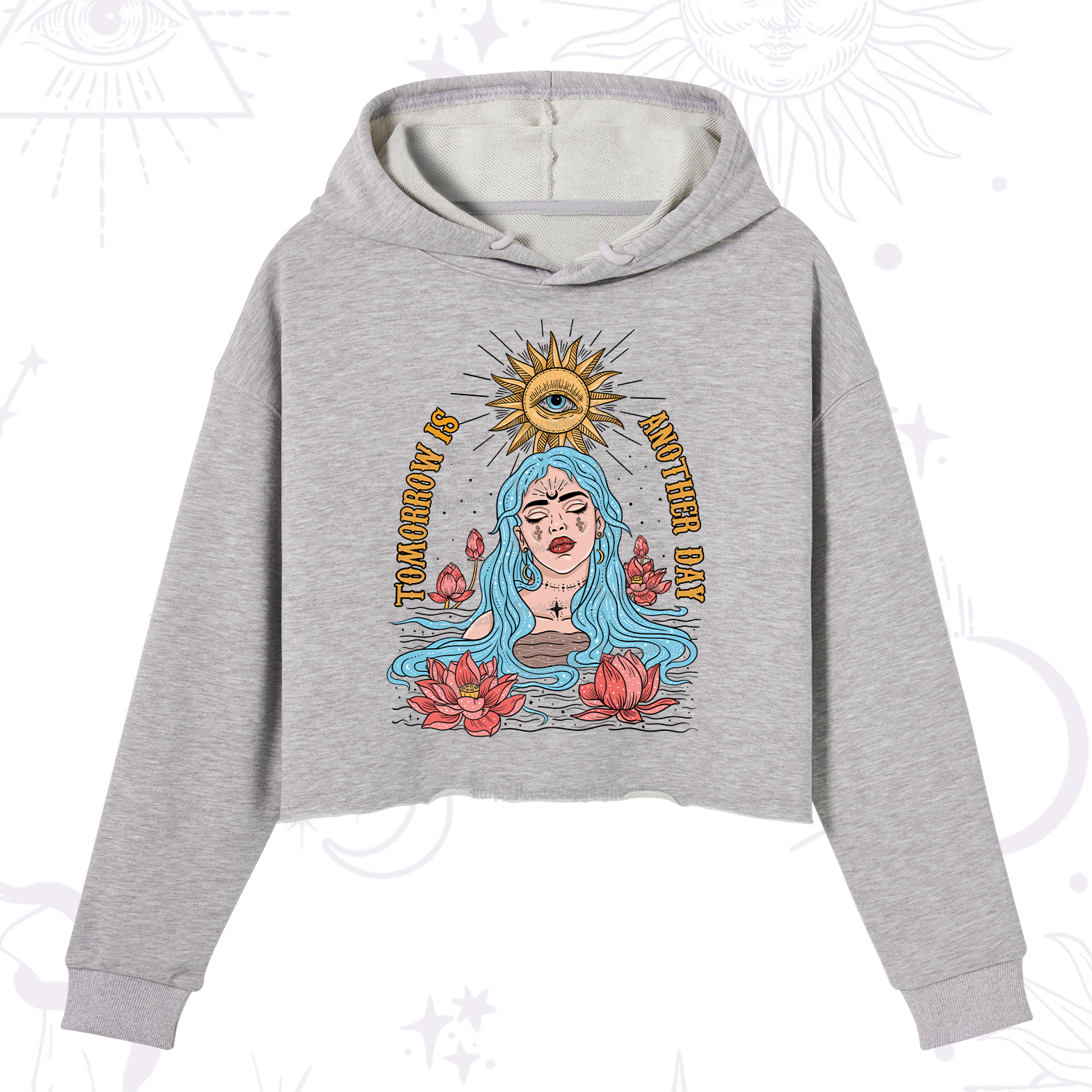 Purplehecate Tomorrow Is Another Day Crop Hoodie