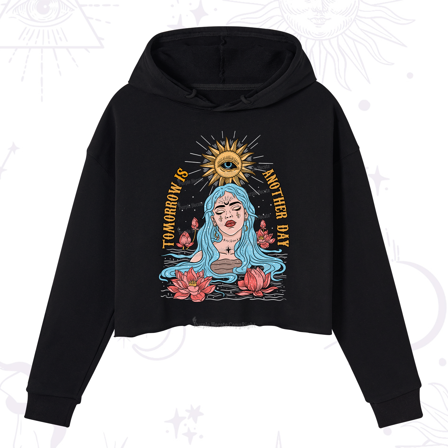 Purplehecate Tomorrow Is Another Day Crop Hoodie
