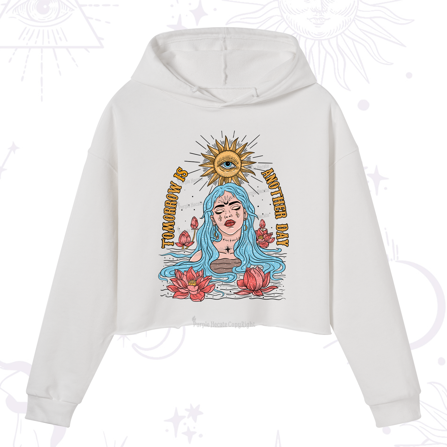 Purplehecate Tomorrow Is Another Day Crop Hoodie