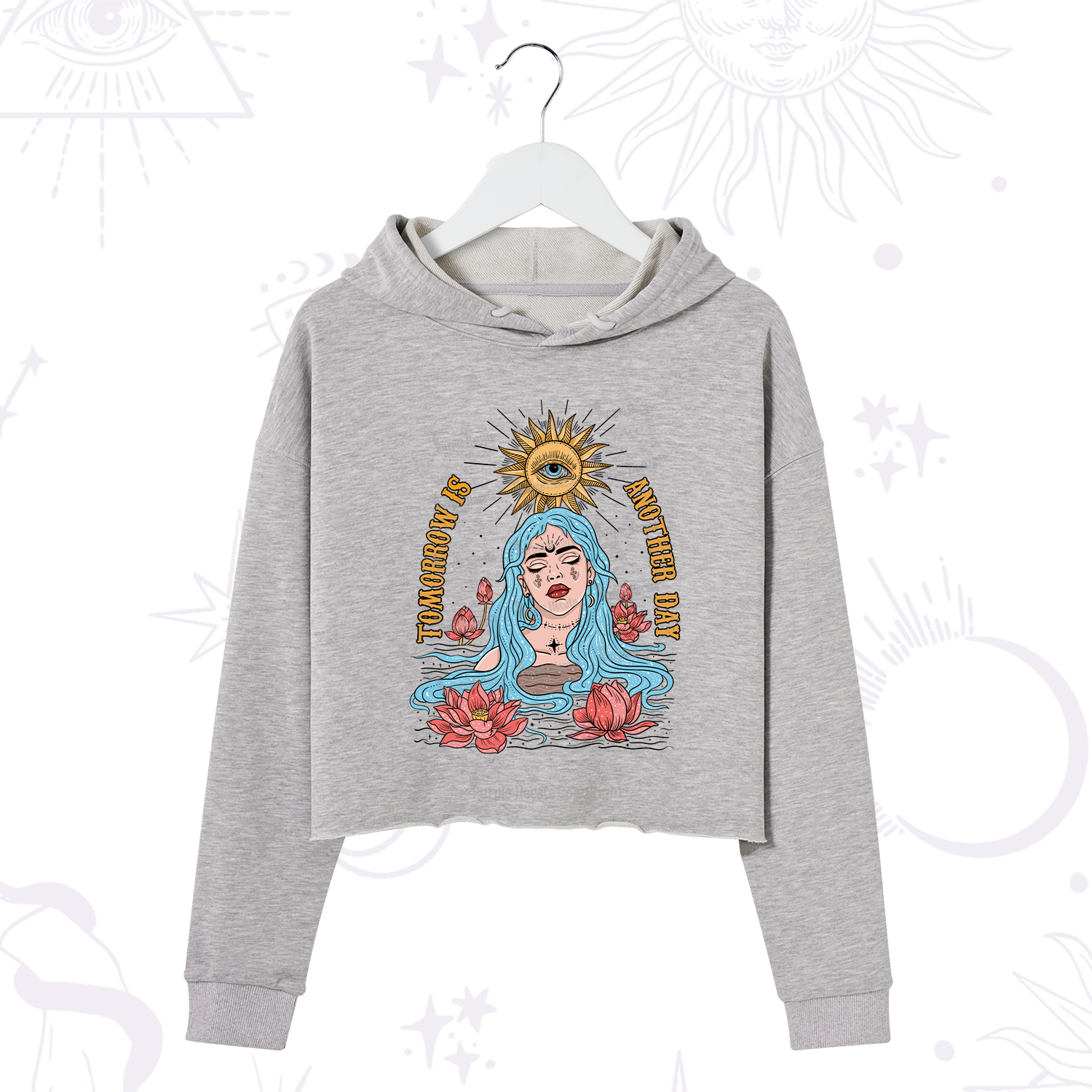 Purplehecate Tomorrow Is Another Day Crop Hoodie