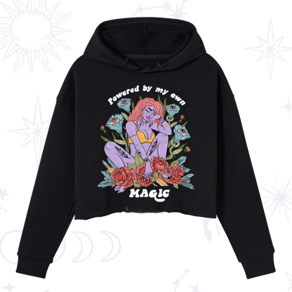 Purplehecate Powered By My Own Magic Crop Hoodie