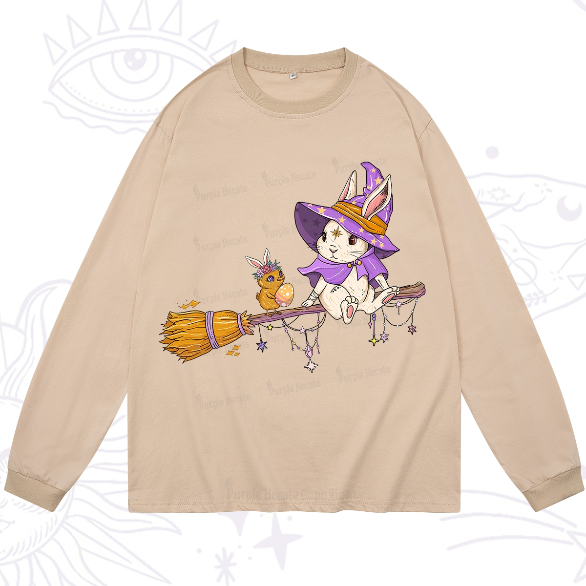 Purplehecate Bunny Witch's Easter Adventure Long Sleeve T-Shirt