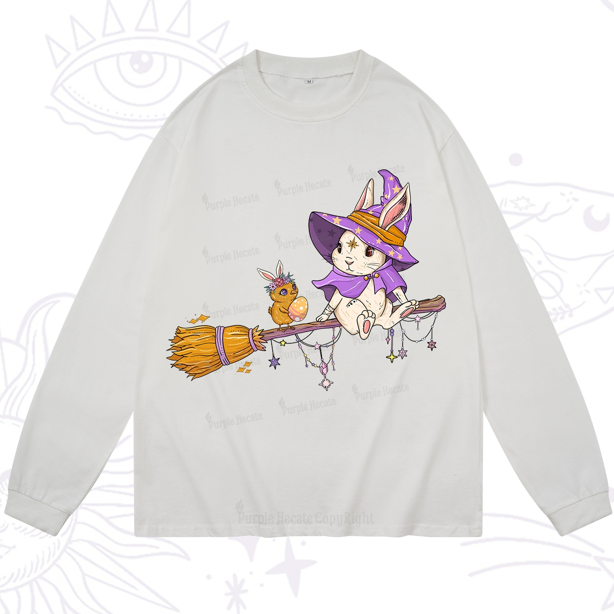 Purplehecate Bunny Witch's Easter Adventure Long Sleeve T-Shirt