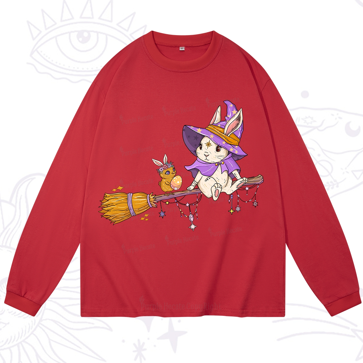 Purplehecate Bunny Witch's Easter Adventure Long Sleeve T-Shirt
