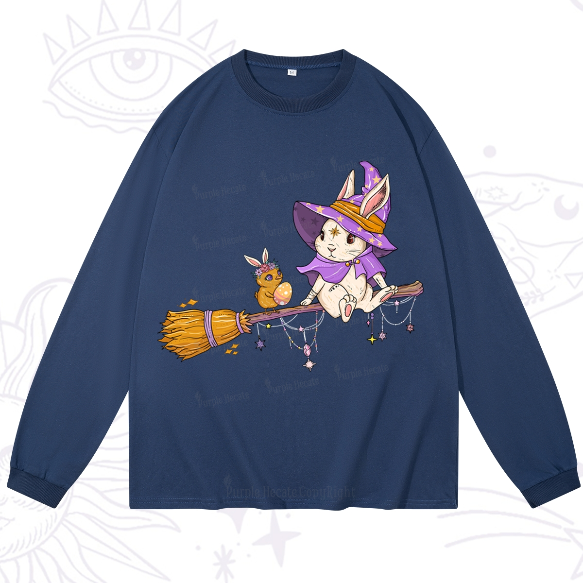 Purplehecate Bunny Witch's Easter Adventure Long Sleeve T-Shirt
