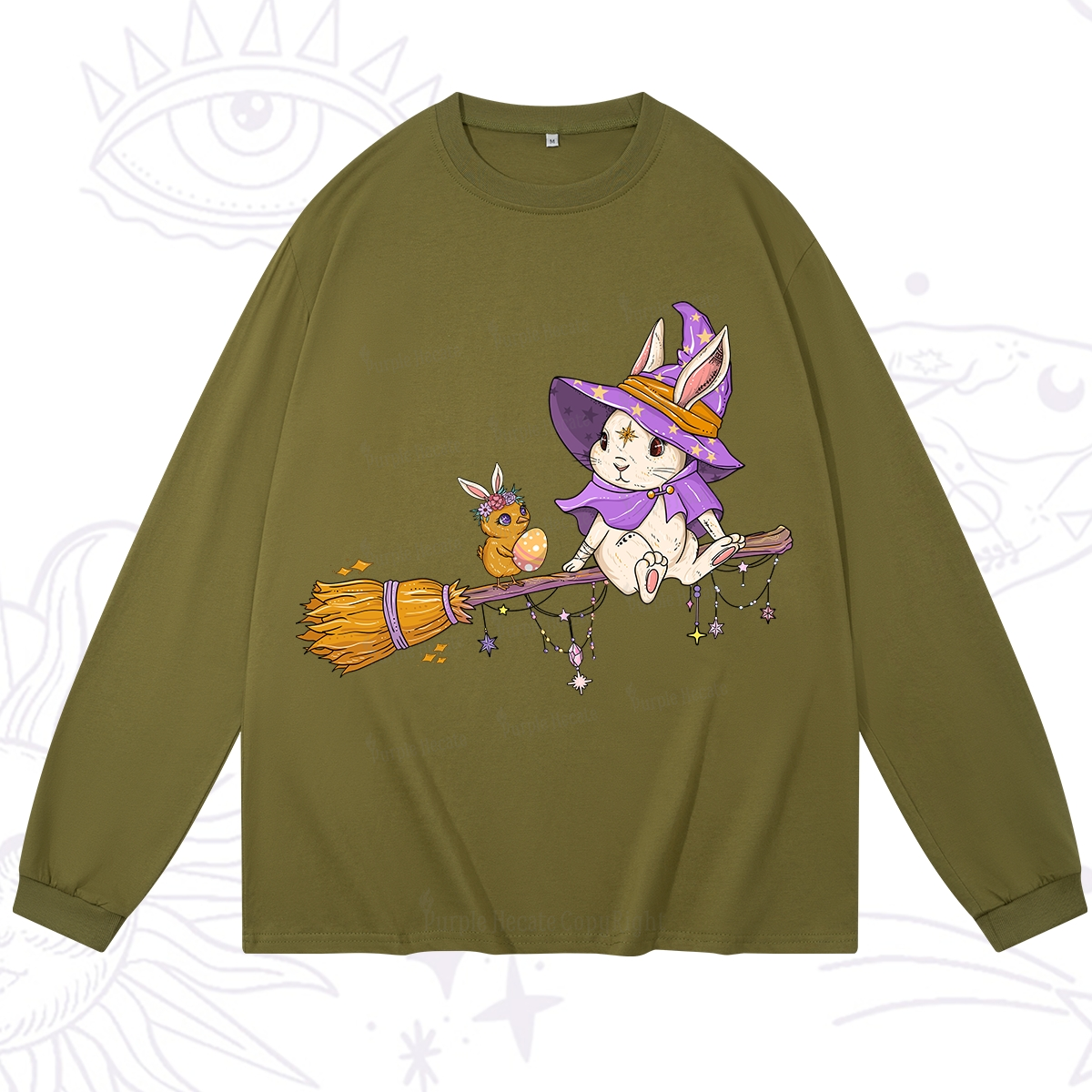 Purplehecate Bunny Witch's Easter Adventure Long Sleeve T-Shirt