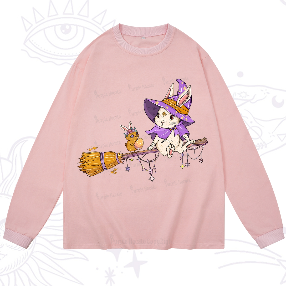Purplehecate Bunny Witch's Easter Adventure Long Sleeve T-Shirt