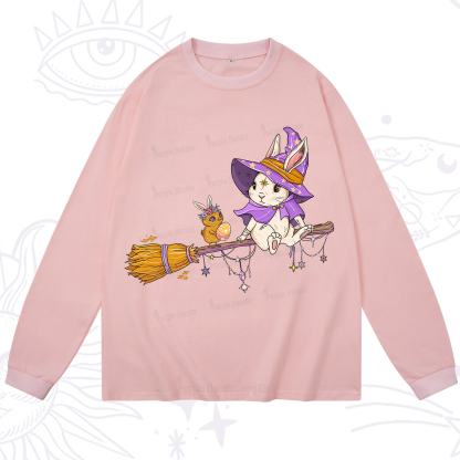 Purplehecate Bunny Witch's Easter Adventure Long Sleeve T-Shirt