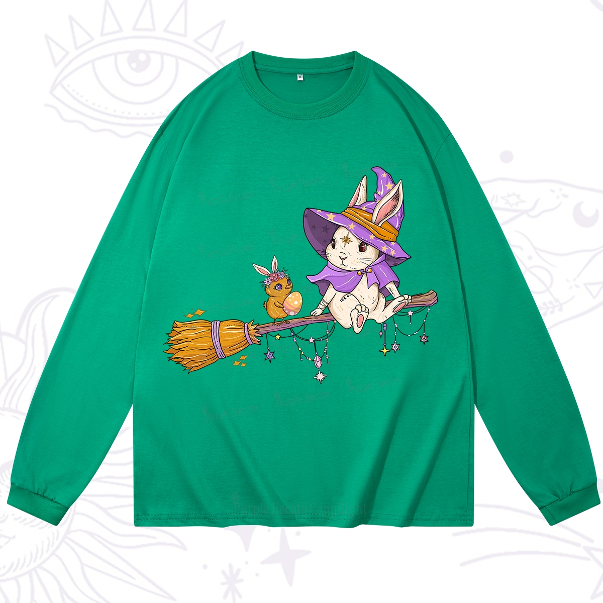 Purplehecate Bunny Witch's Easter Adventure Long Sleeve T-Shirt