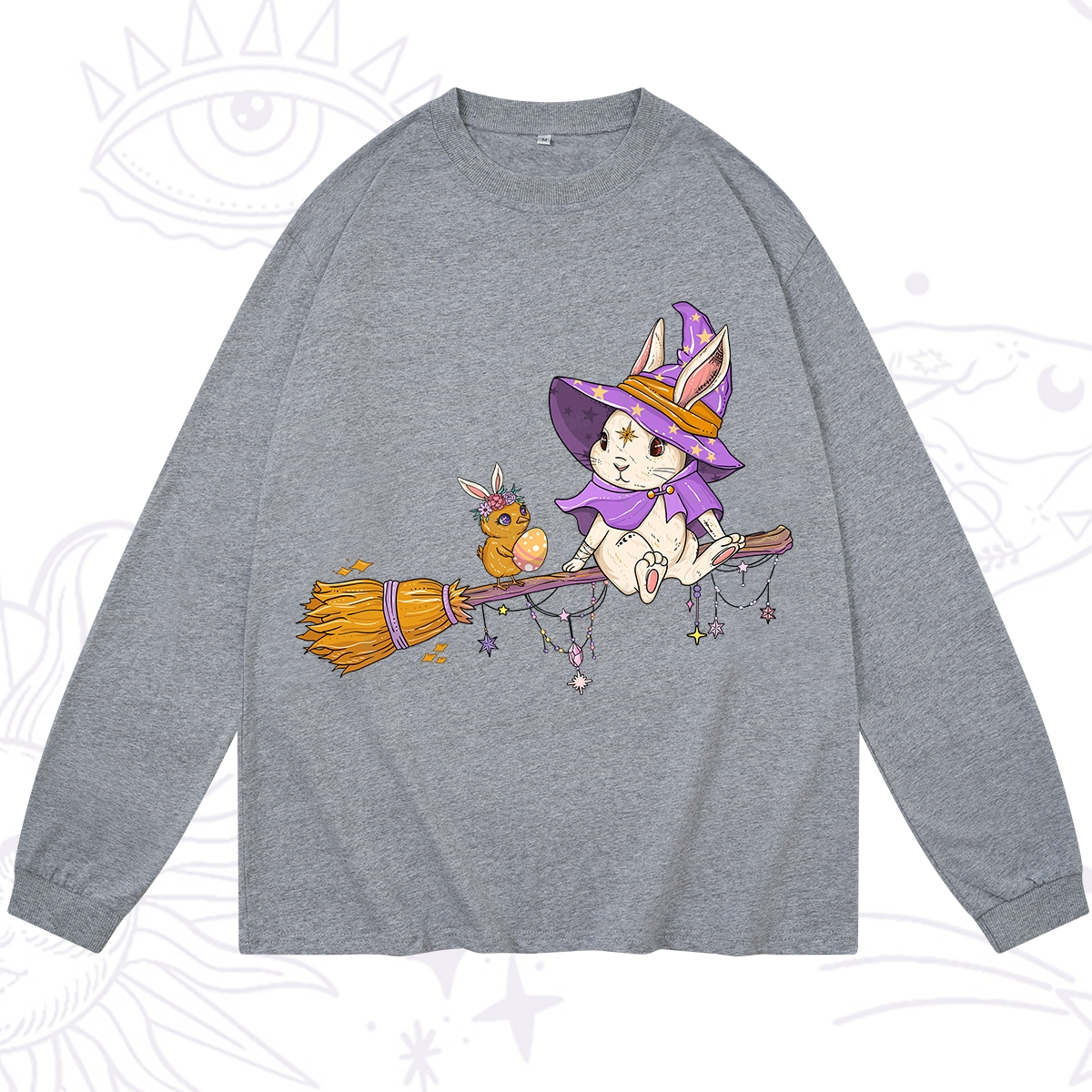Purplehecate Bunny Witch's Easter Adventure Long Sleeve T-Shirt