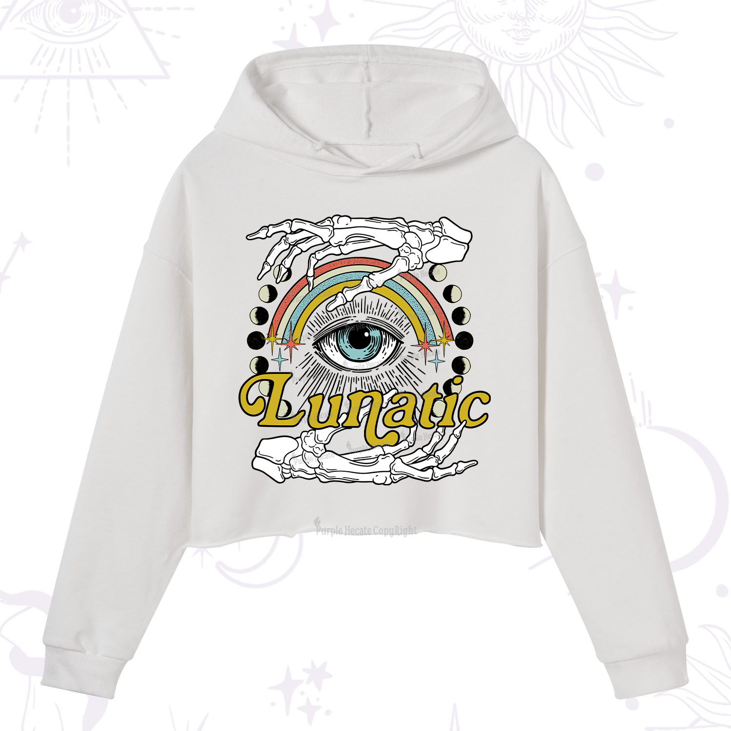 Purplehecate Lunatic Crop Hoodie