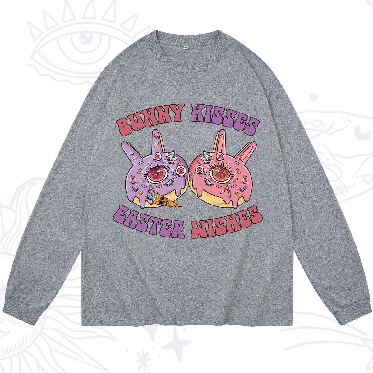 Purplehecate Bunny Kisses Easter Wishes Long Sleeve T-Shirt