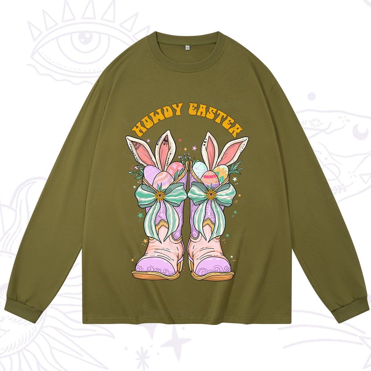 Purplehecate Howdy Easter Long Sleeve T-Shirt