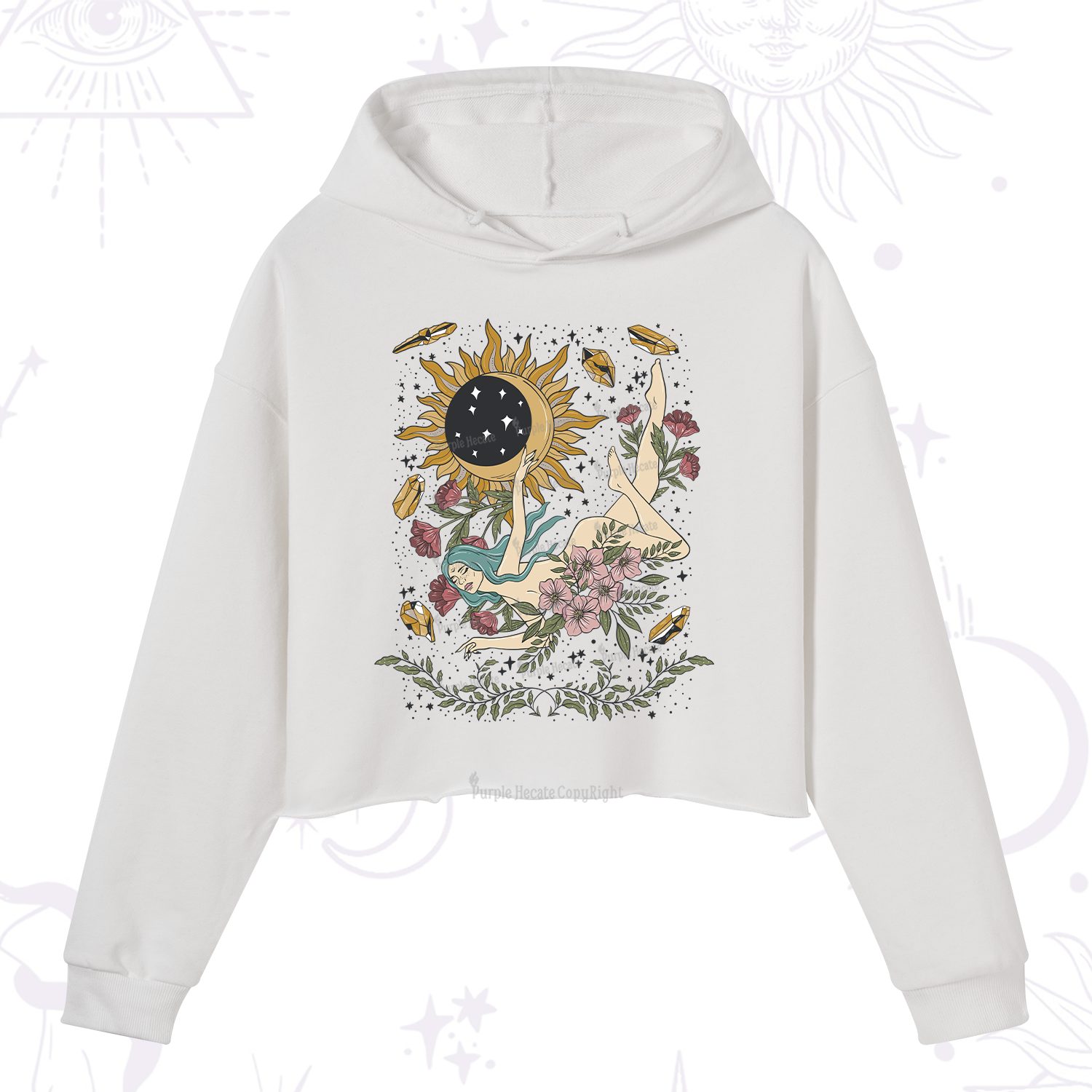 Purplehecate My Girl Your Day Will Come Crop Hoodie