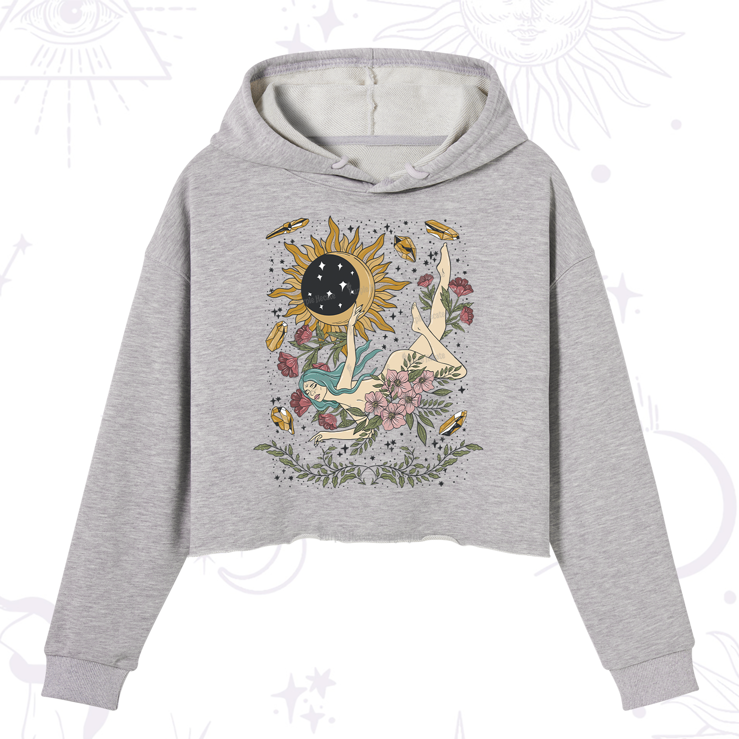 Purplehecate My Girl Your Day Will Come Crop Hoodie