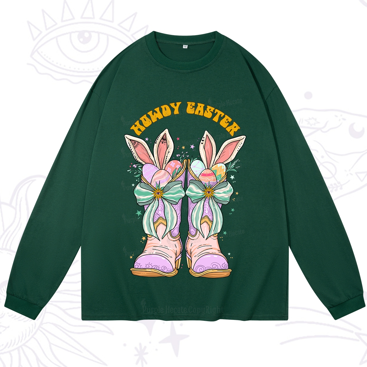 Purplehecate Howdy Easter Long Sleeve T-Shirt