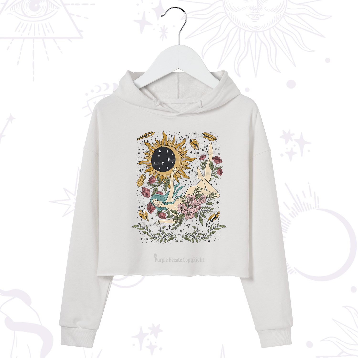 Purplehecate My Girl Your Day Will Come Crop Hoodie