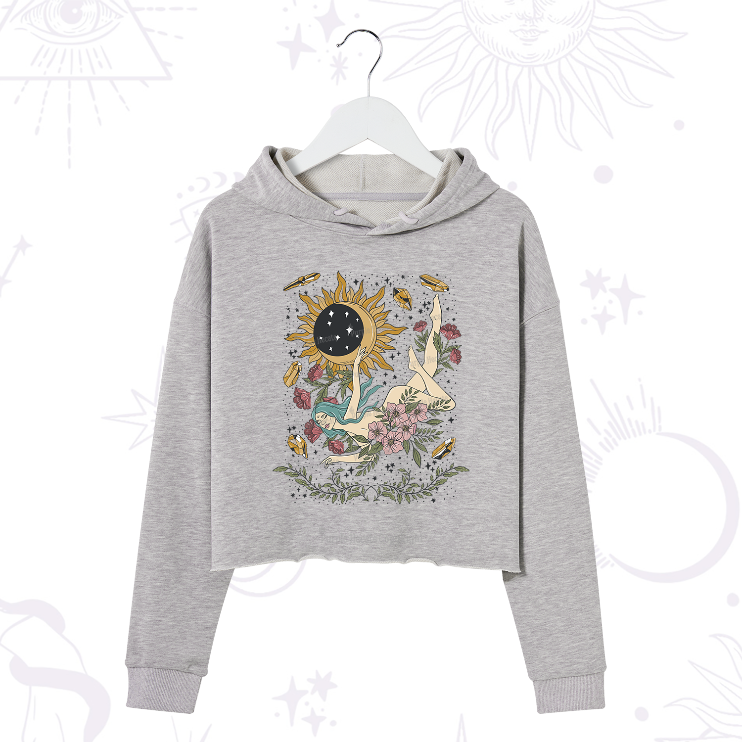 Purplehecate My Girl Your Day Will Come Crop Hoodie