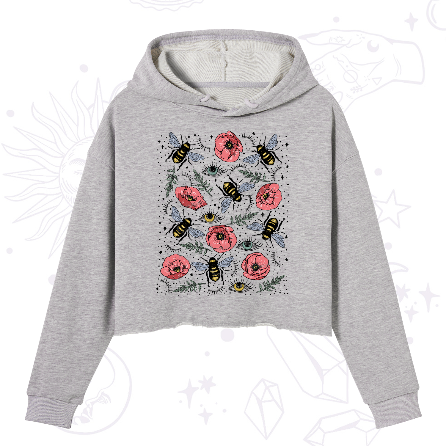 Purplehecate The Bee's Knees Crop Hoodie