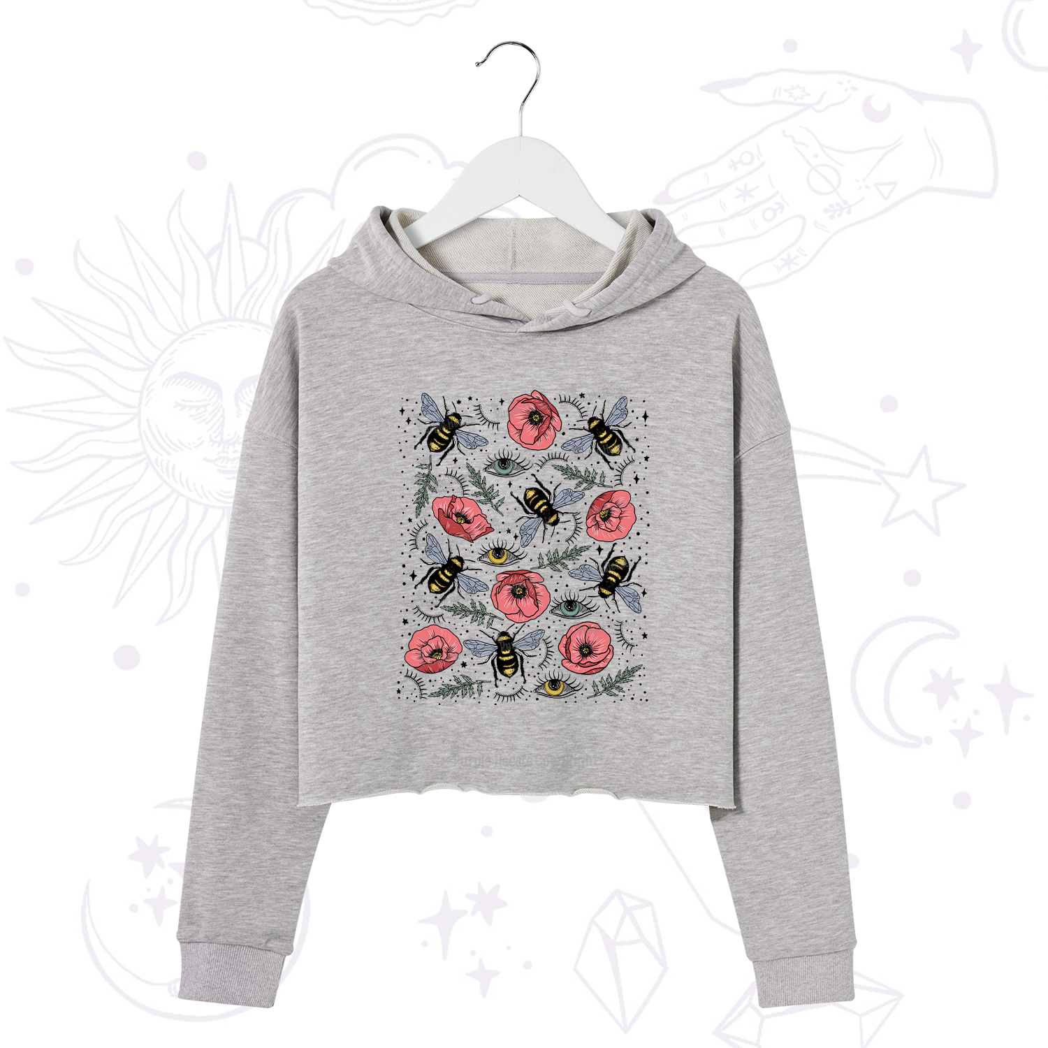 Purplehecate The Bee's Knees Crop Hoodie