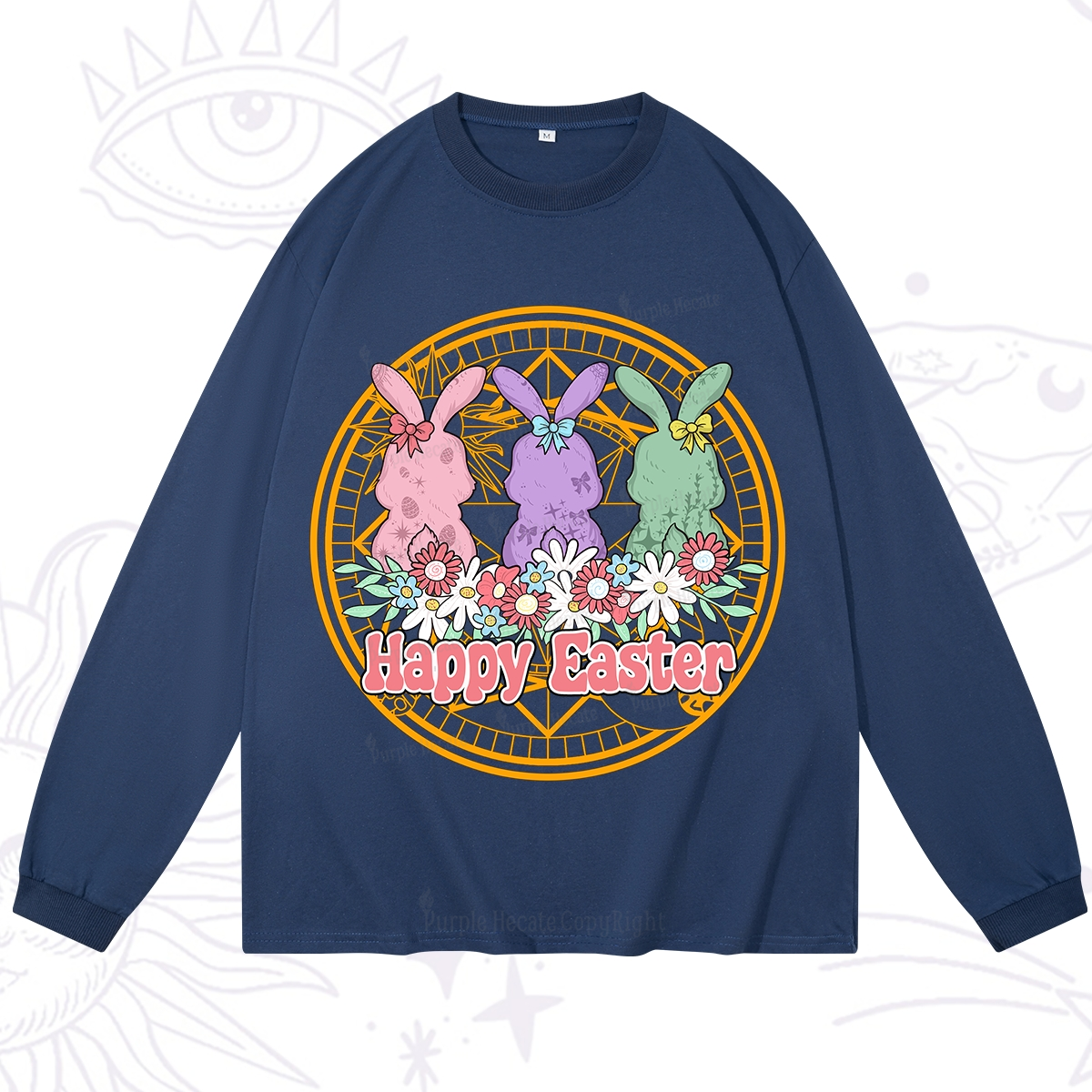 Purplehecate Happy Easter Bunny Long Sleeve T-Shirt