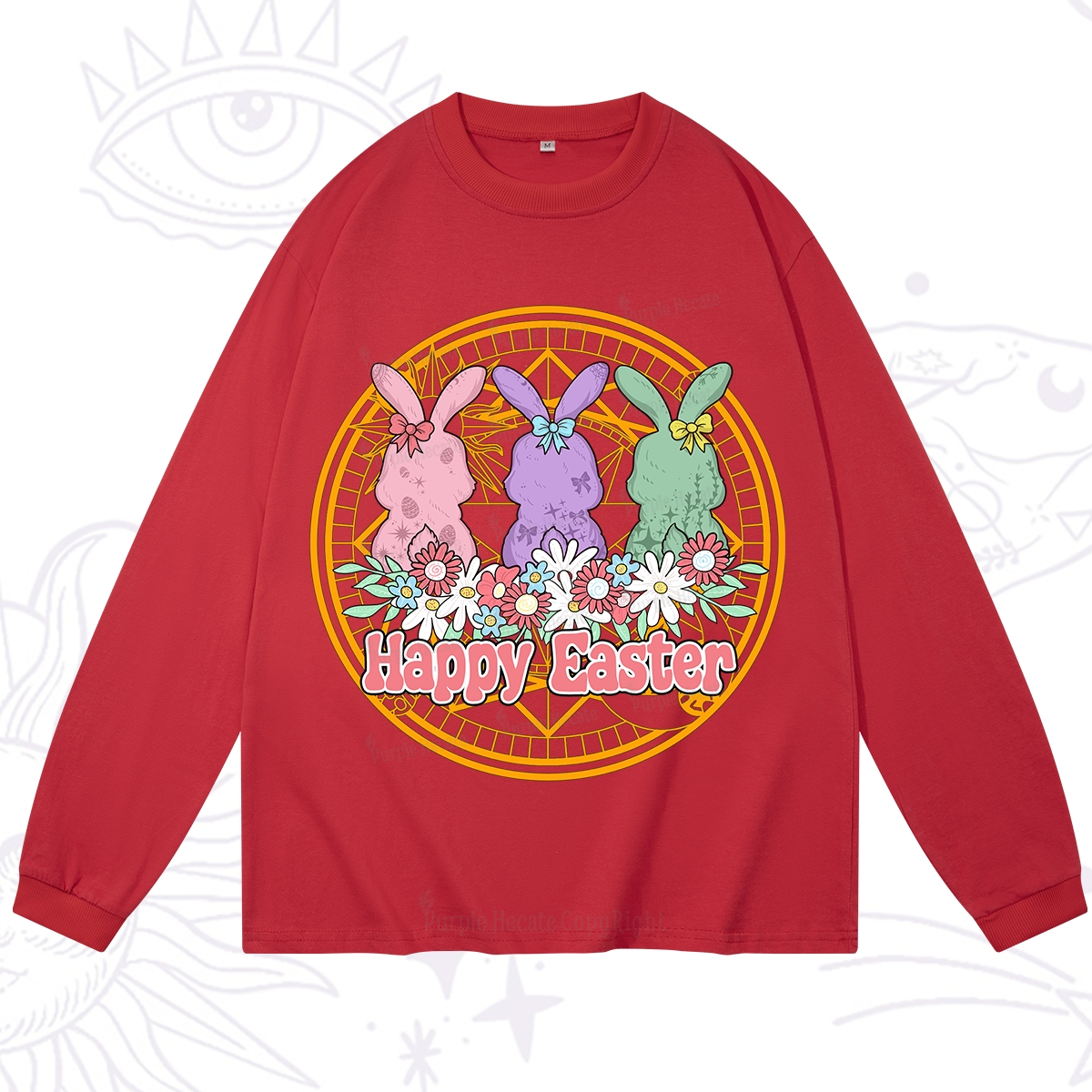 Purplehecate Happy Easter Bunny Long Sleeve T-Shirt